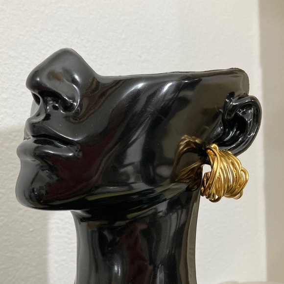 Balenciaga Jewelry - Balenciaga Elegant Gold-Tone Hoop Earrings